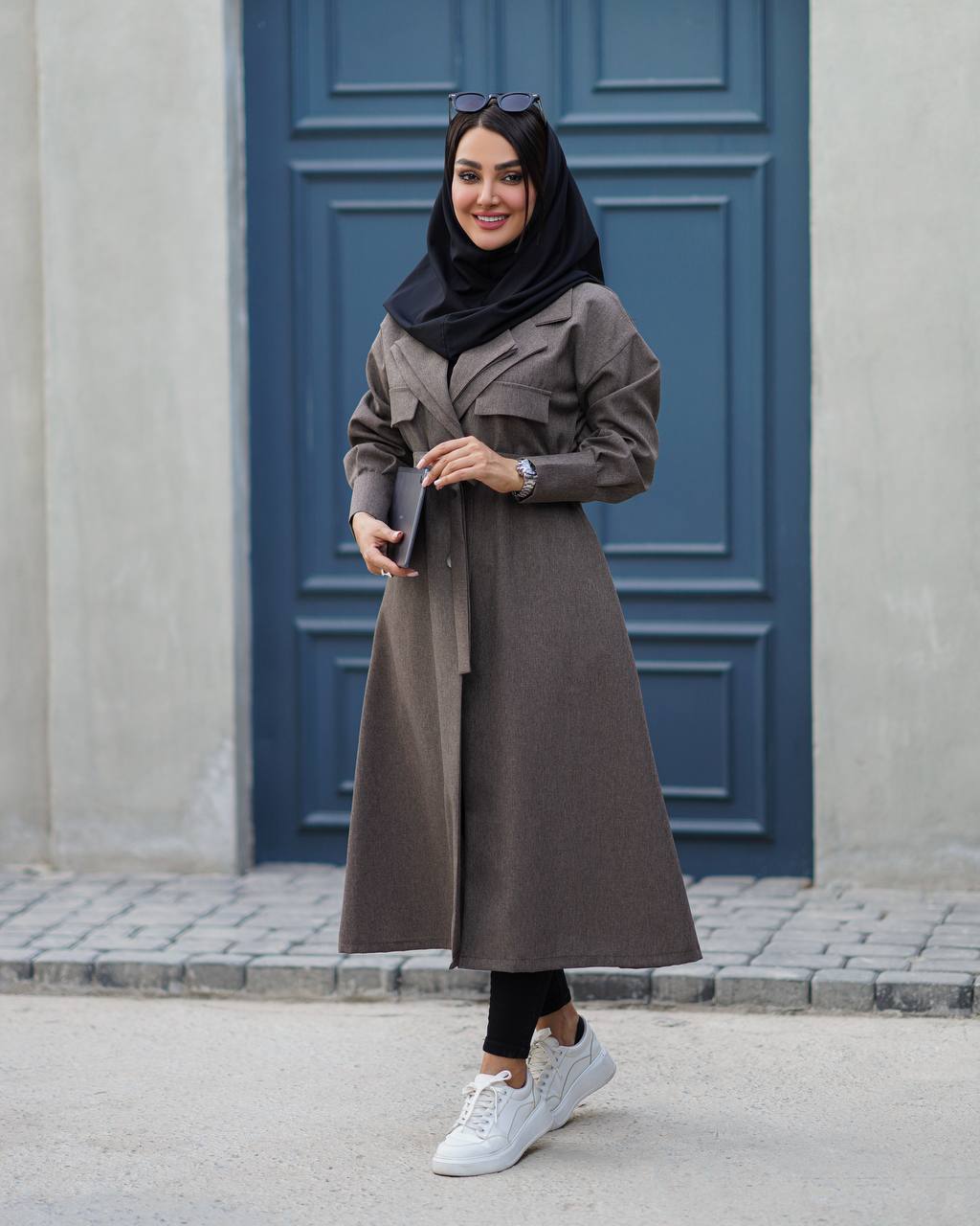 مانتو بلند دانشجویی زنانه کد 104