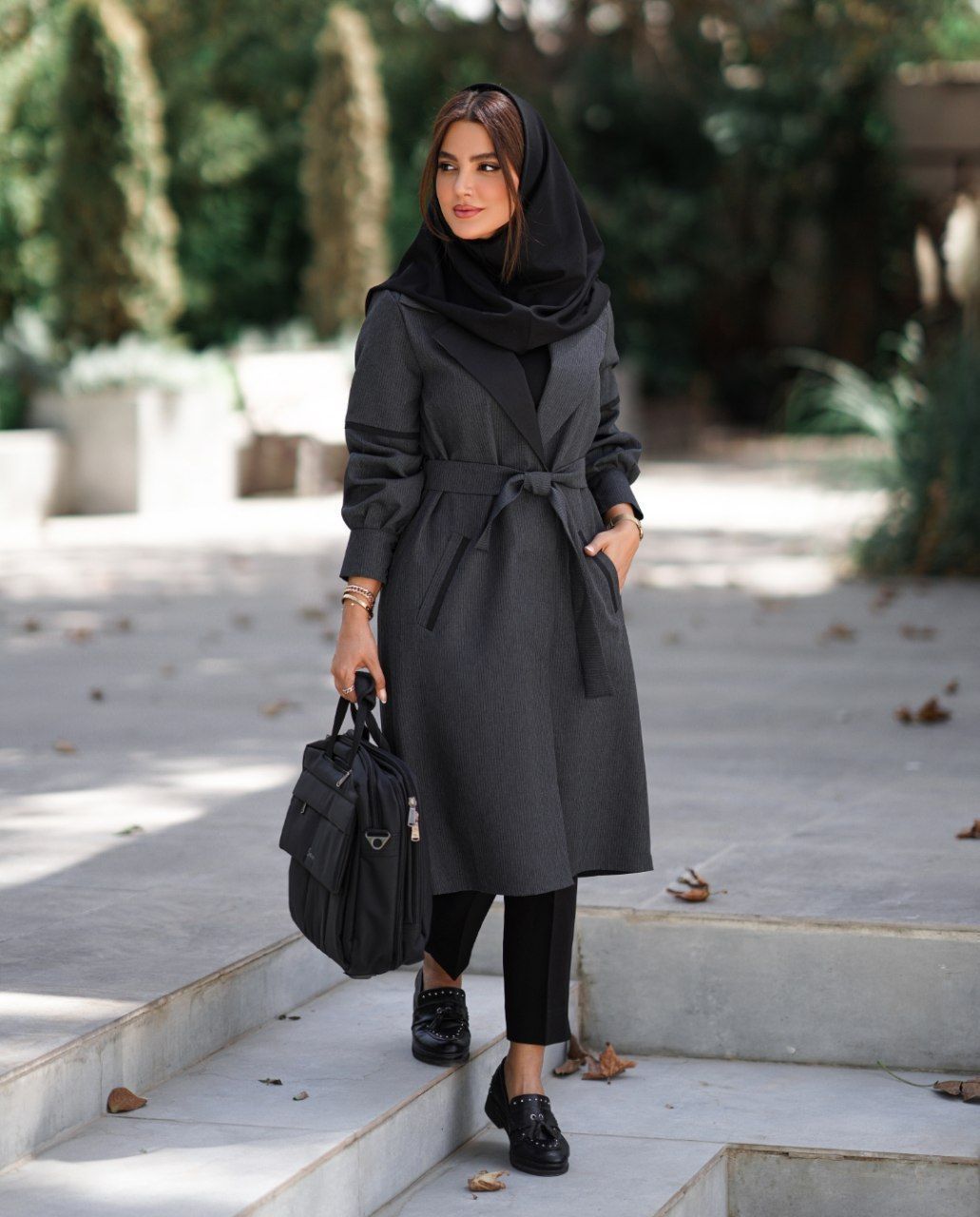 مانتو دانشجویی زنانه دیپلمات ترکیبی کد 105