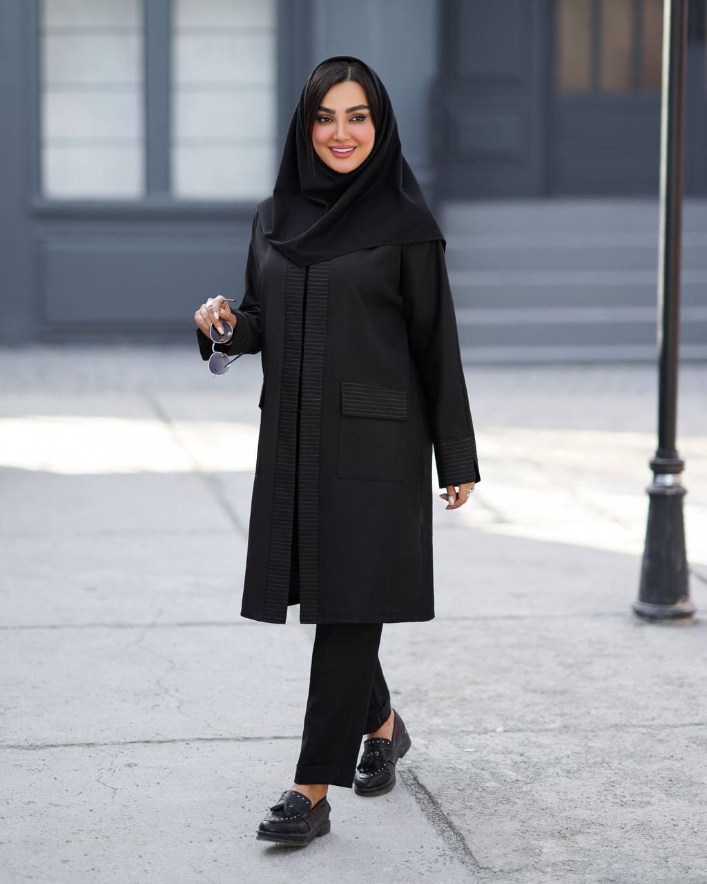 مانتو ترکیبی زنانه قزن دار مدل جانا کد ۱۶۲