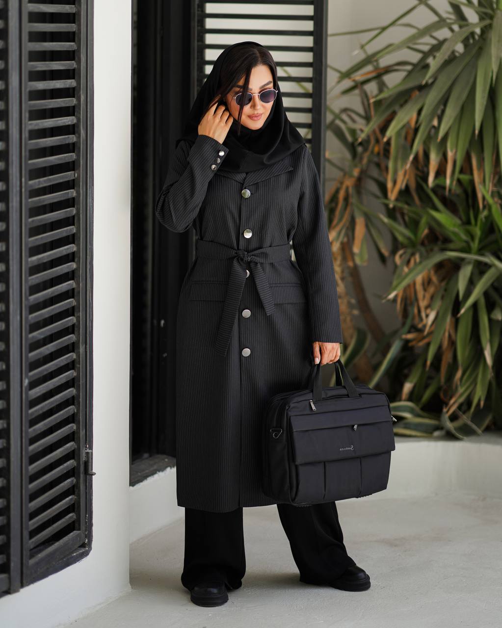 مانتو دانشجویی کتی بلند دیپلمات زنانه مدل کهربا کد ۱۵۴