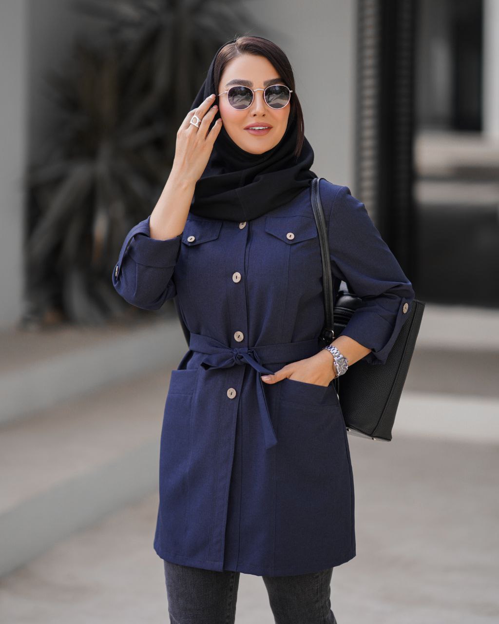 مانتو دانشجویی زنانه مدل آی تکین کد 115