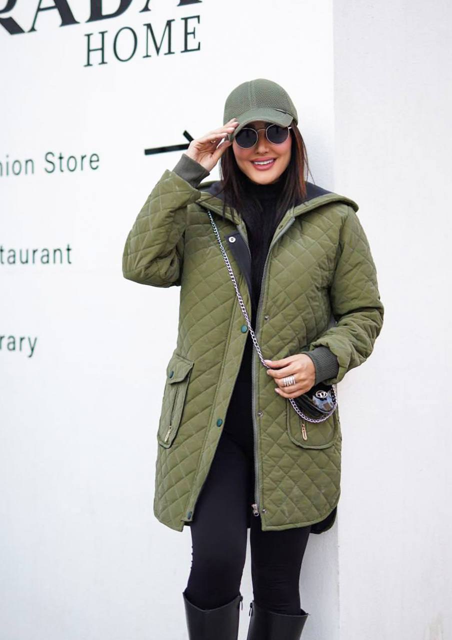 کاپشن زنانه کلاهدار مدل سلنا کد 117