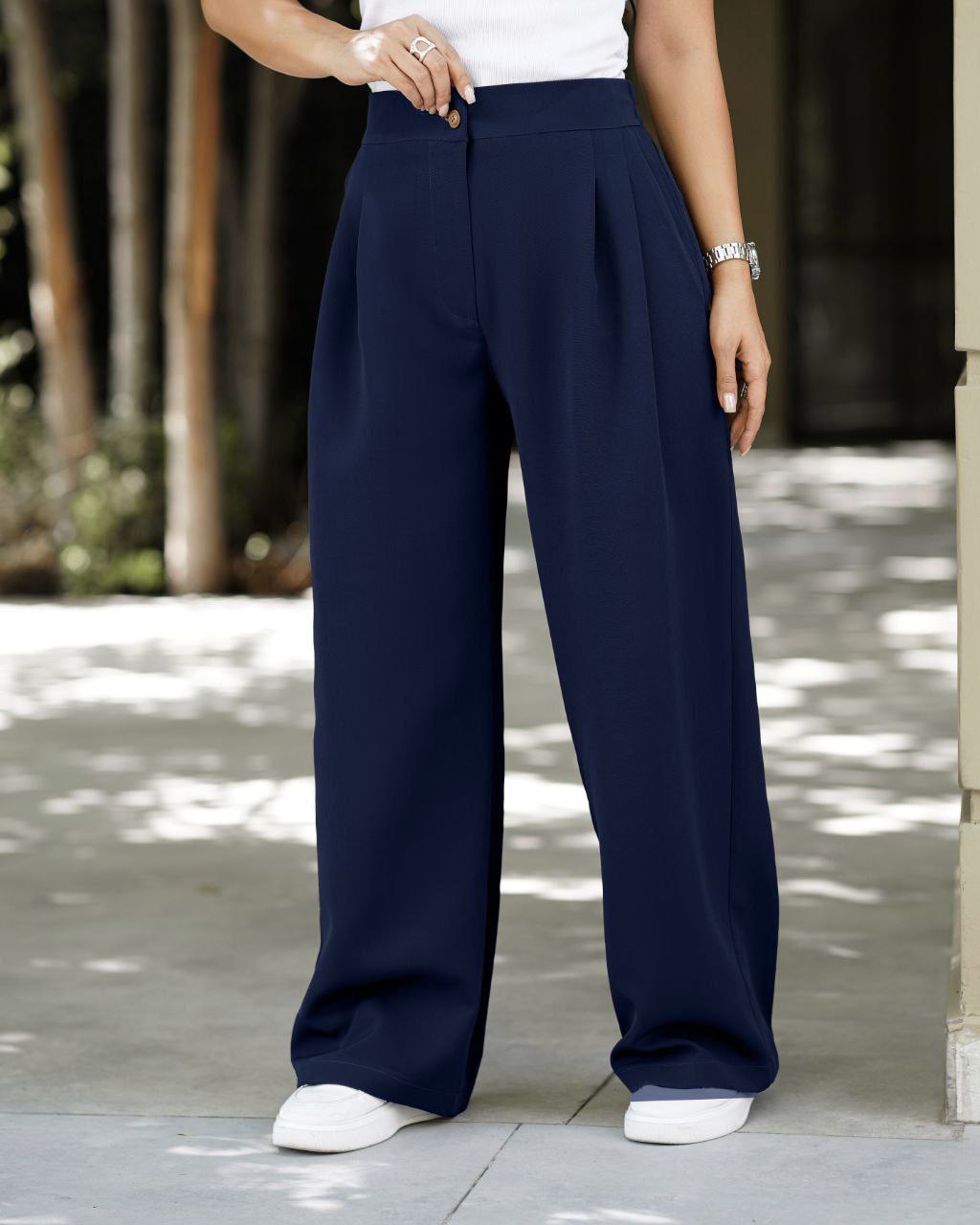 شلوار بگ زنانه کرپ دو پیله کد 776