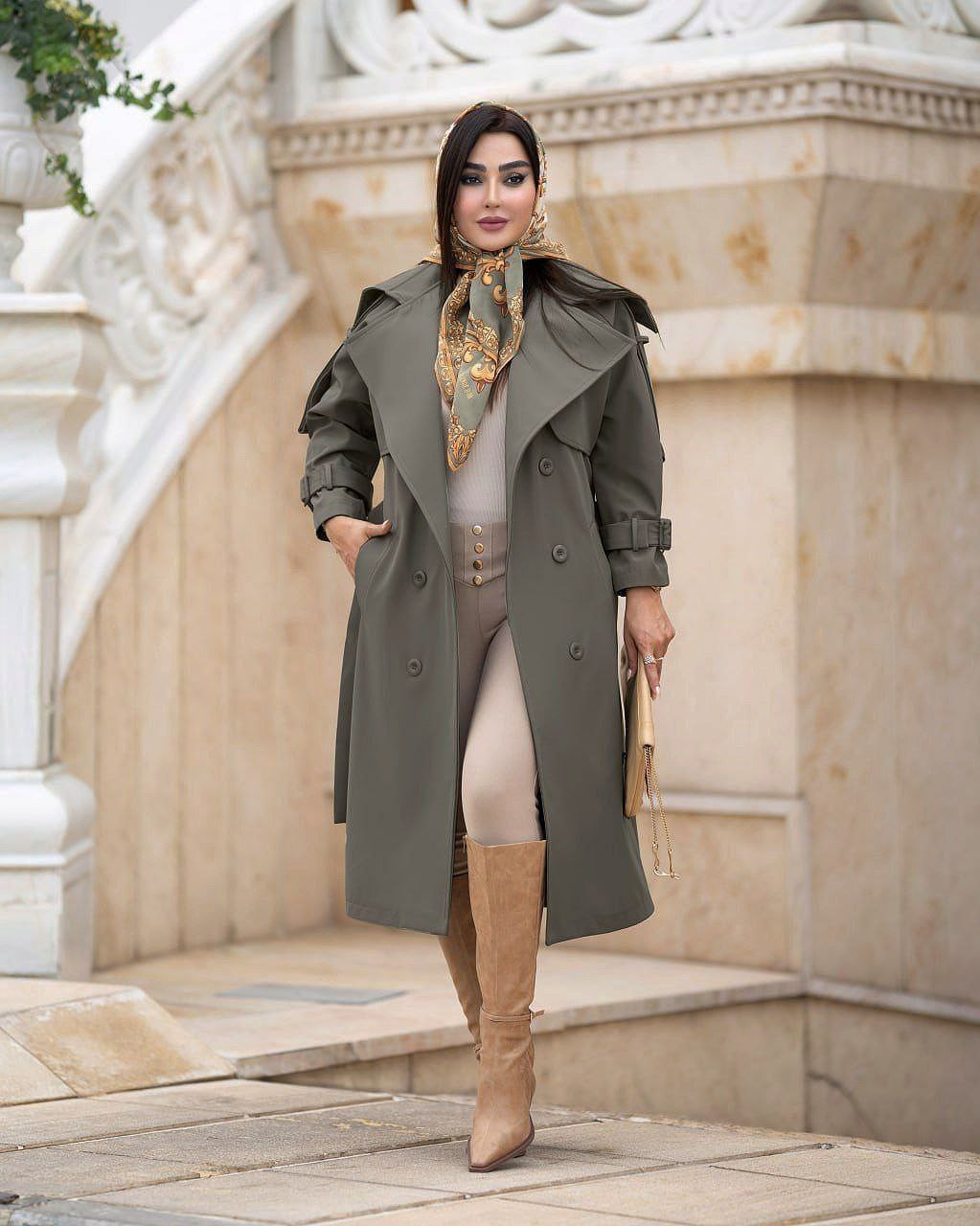 بارونی زنانه کتان مدل الیا کد 1460