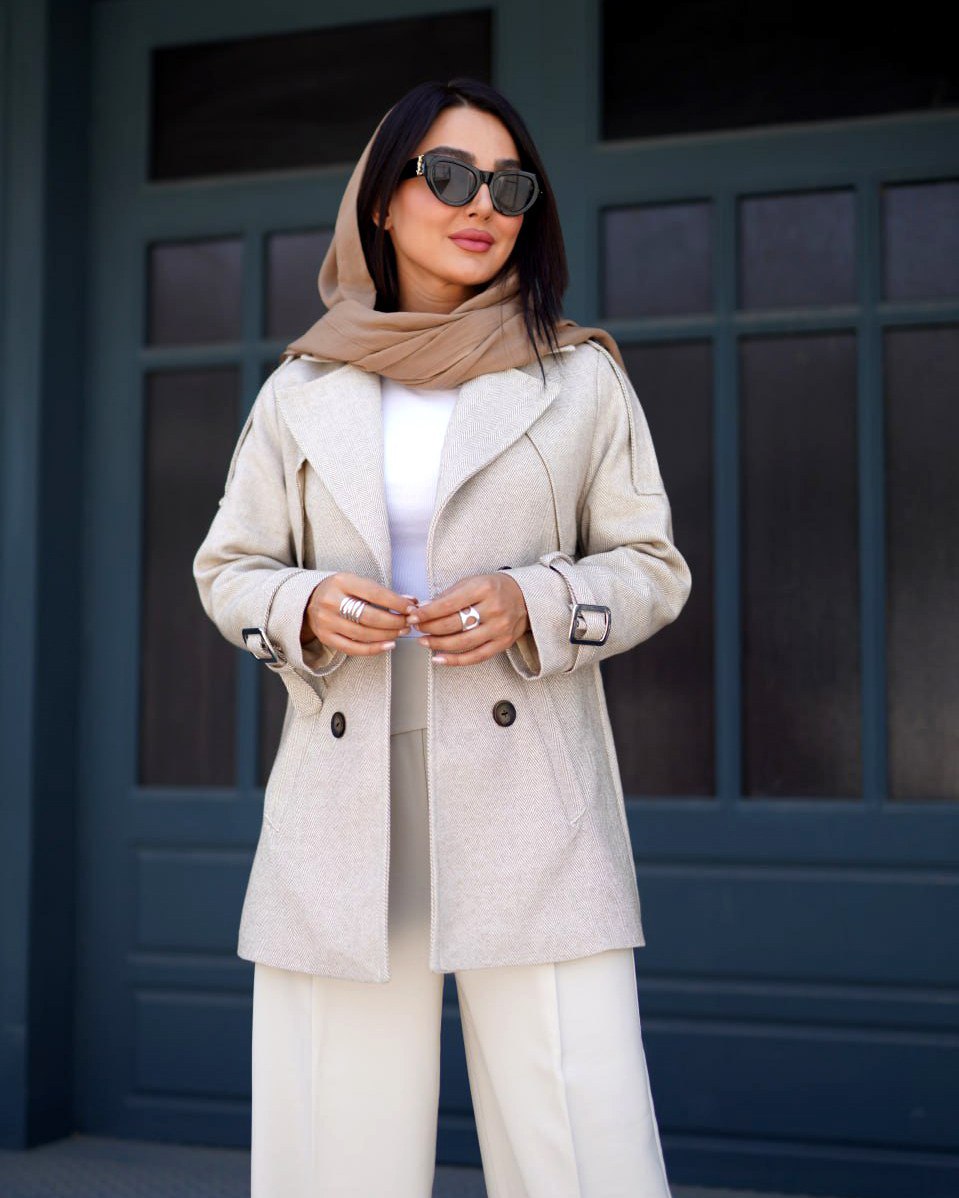 پالتو زنانه پشمی مدل ژینا کد 123