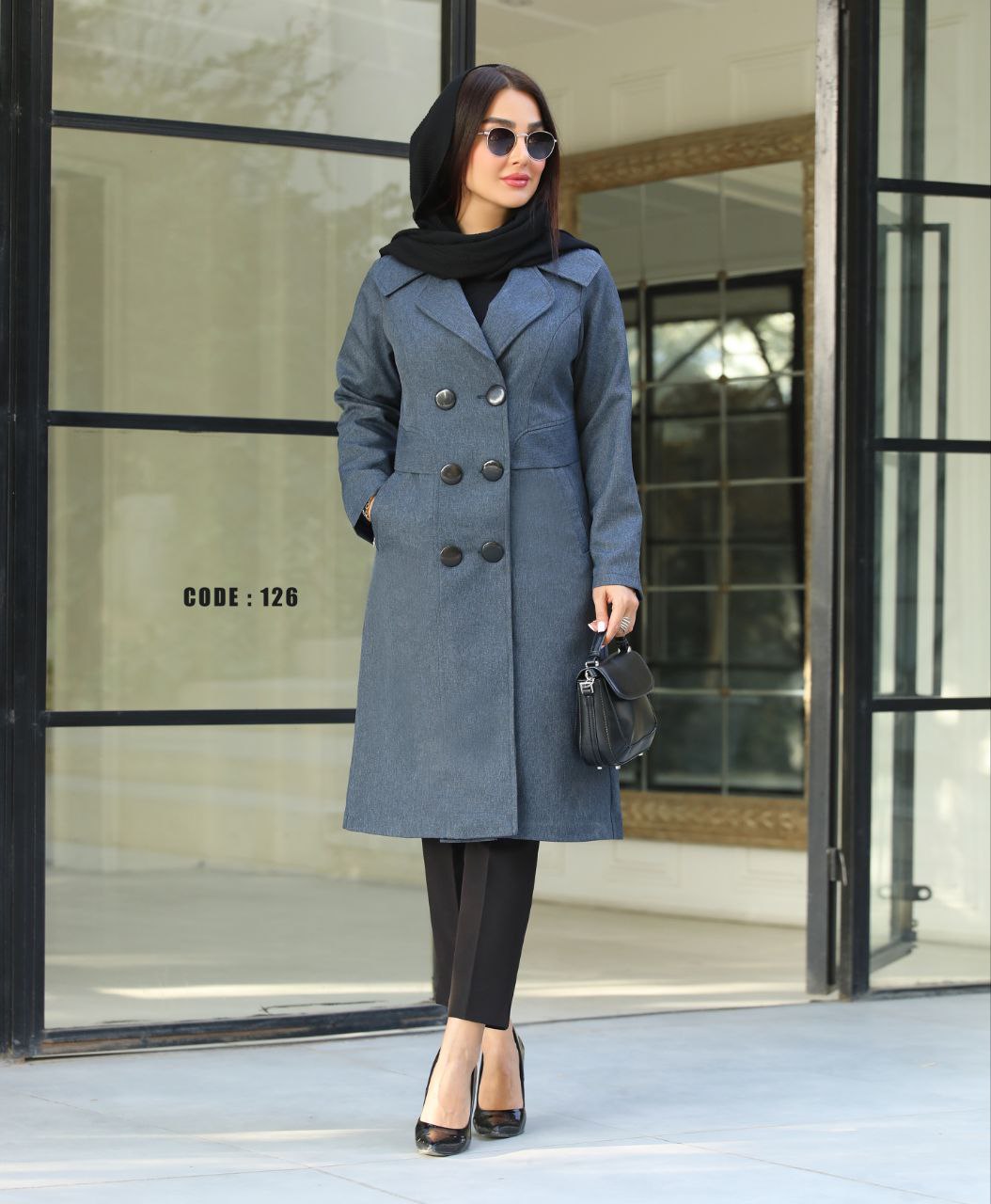پالتو زنانه توییت ساده کد 126