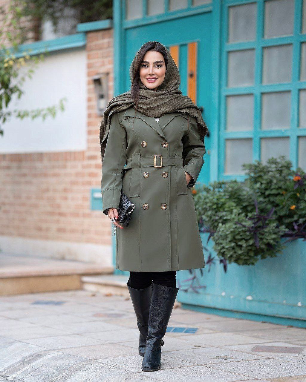 بارونی زنانه کتان مدل آیناز کد 2129