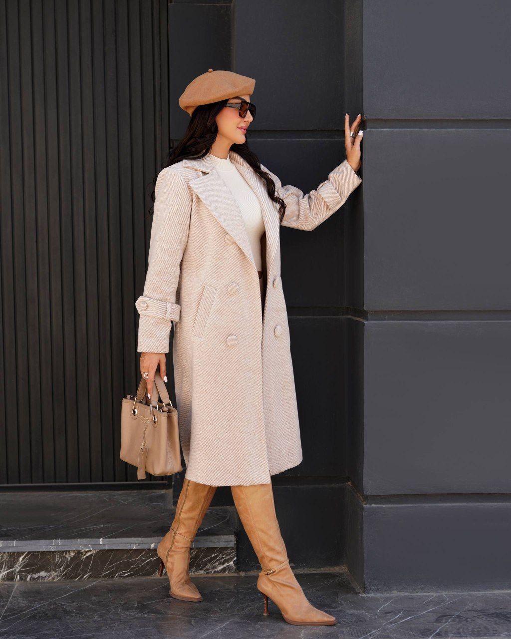 پالتو زنانه پاییزه  فوتر جناقی کد 1258