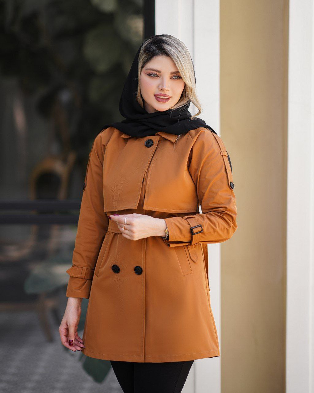 بارونی کتان زنانه مدل بی تا کد 8790