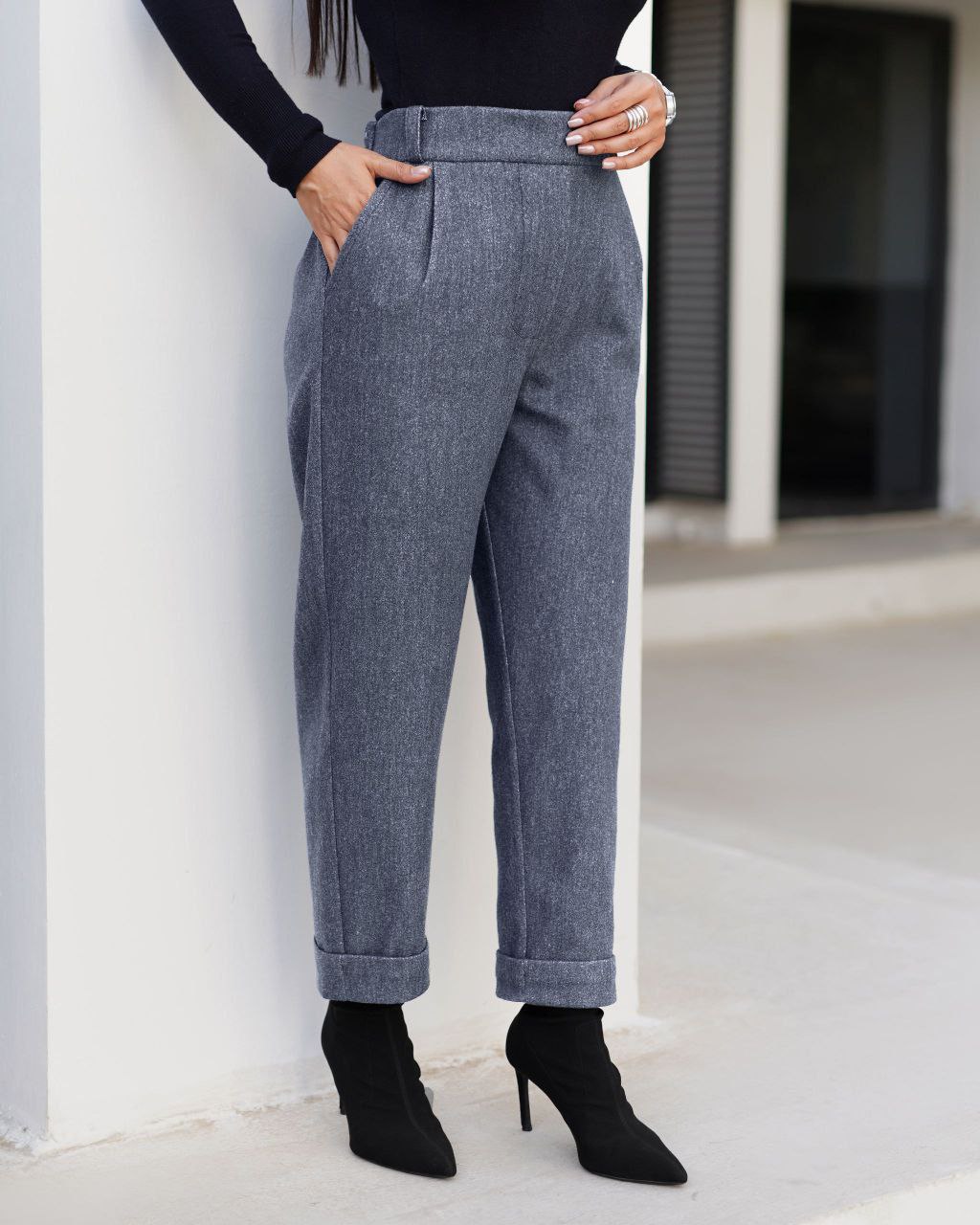 شلوار زنانه دمپا پاکتی جیب دار کد 783