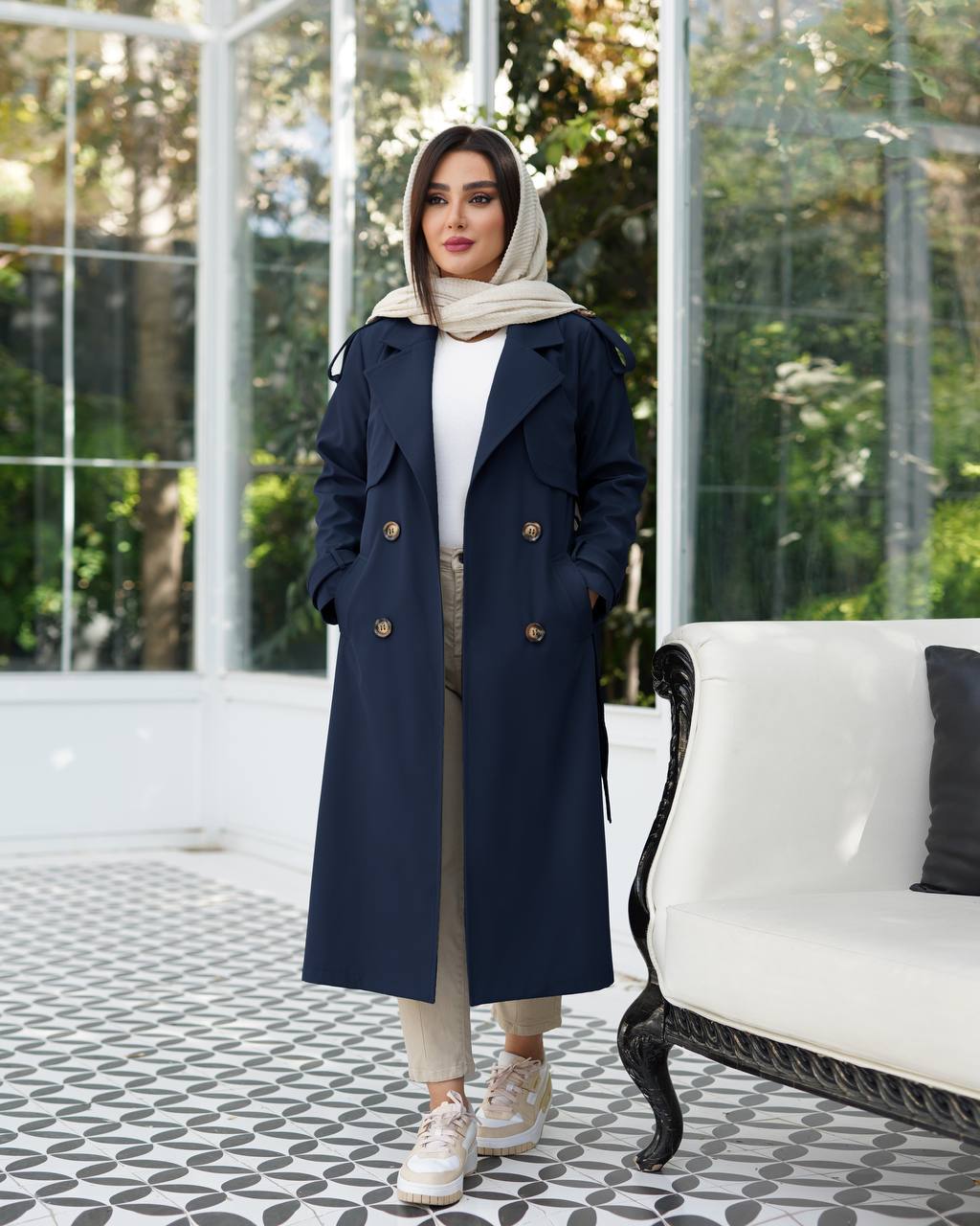 بارانی زنانه سانتانا آستردار کد 1407