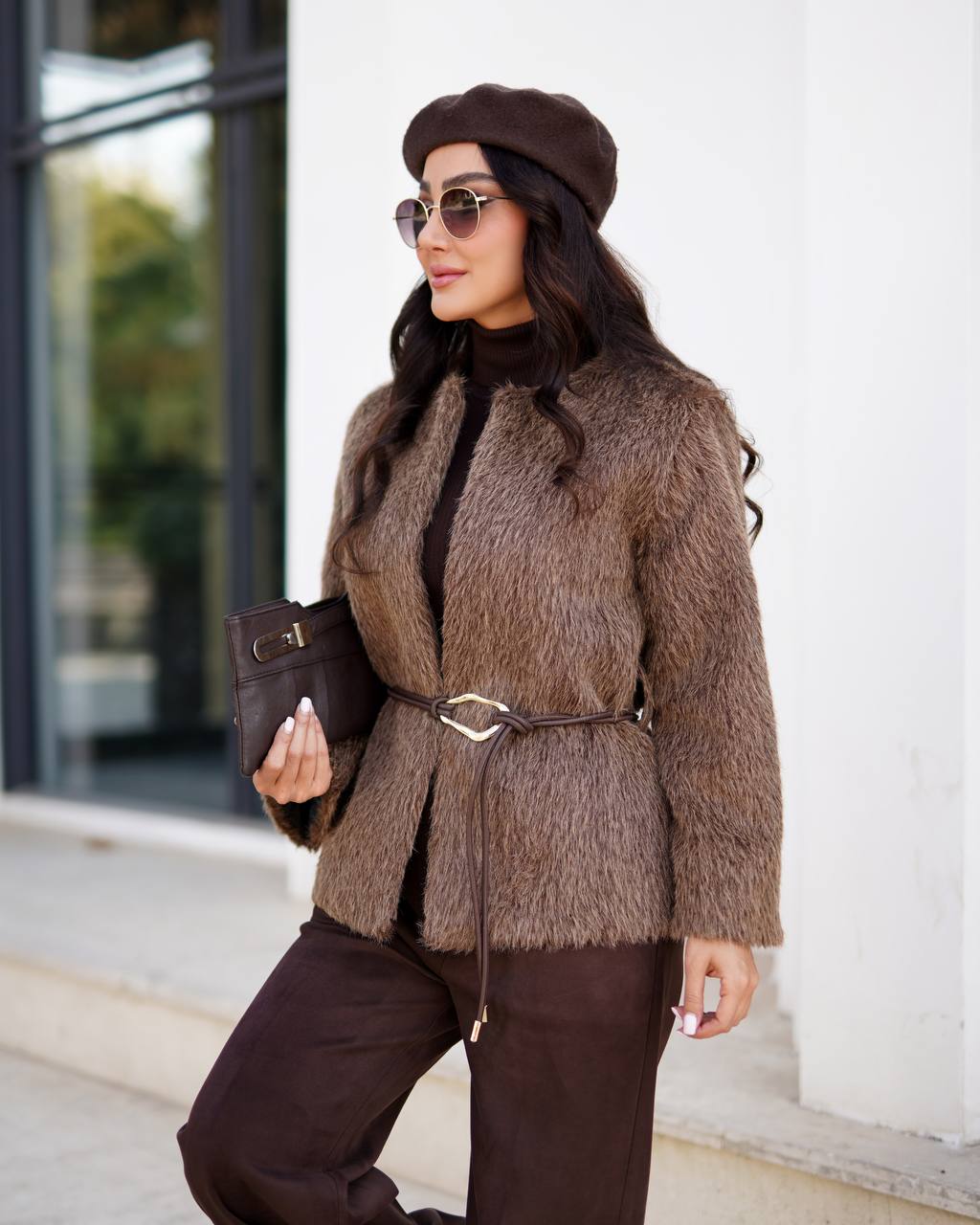 پالتو زنانه پوست هیر کد 6032