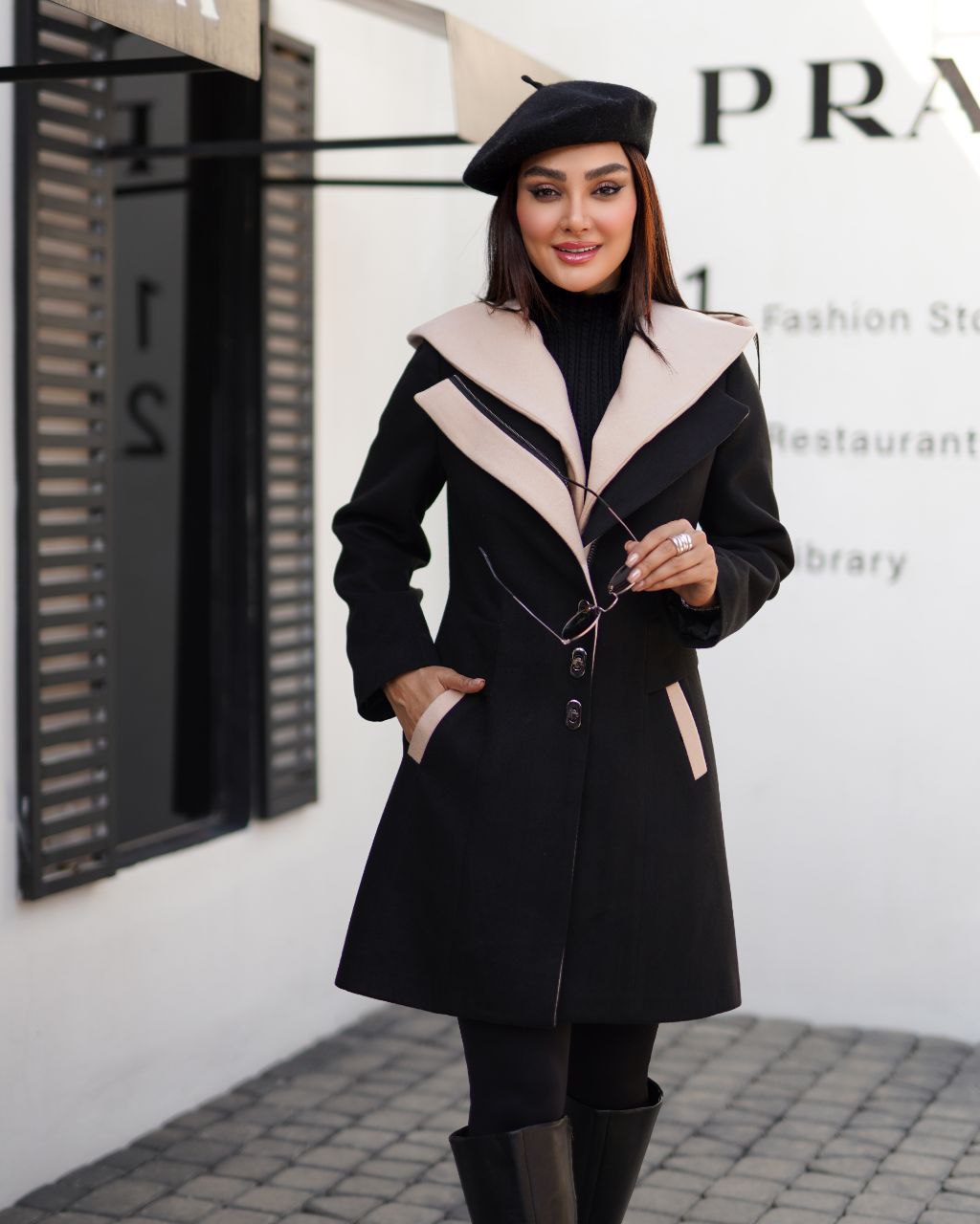 پالتو زنانه یقه انگلیسی مدل شانا کد 1302