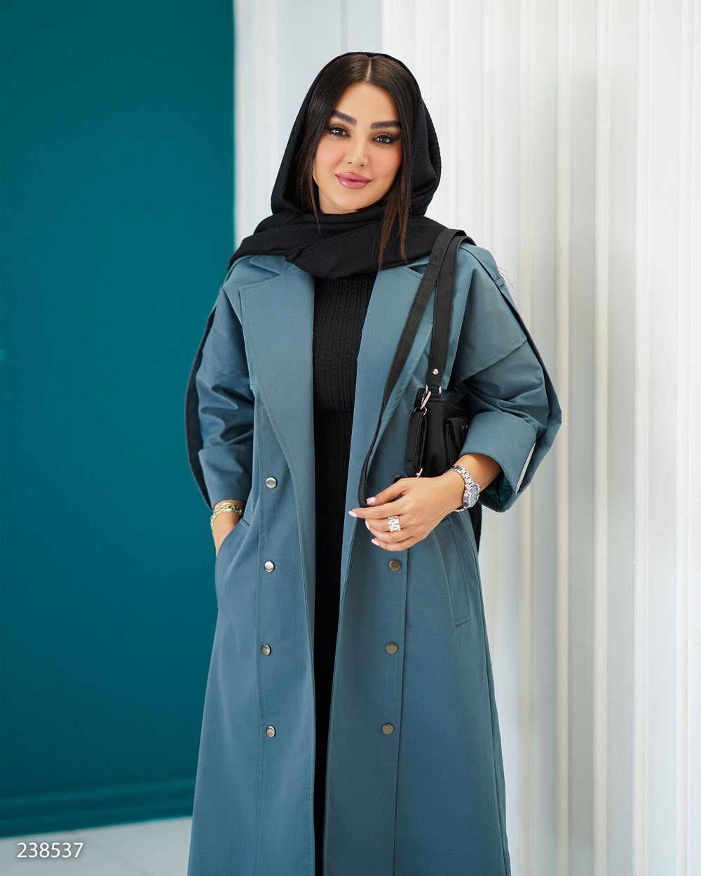 بارانی زنانه کتان مدل سپینود کد 2385