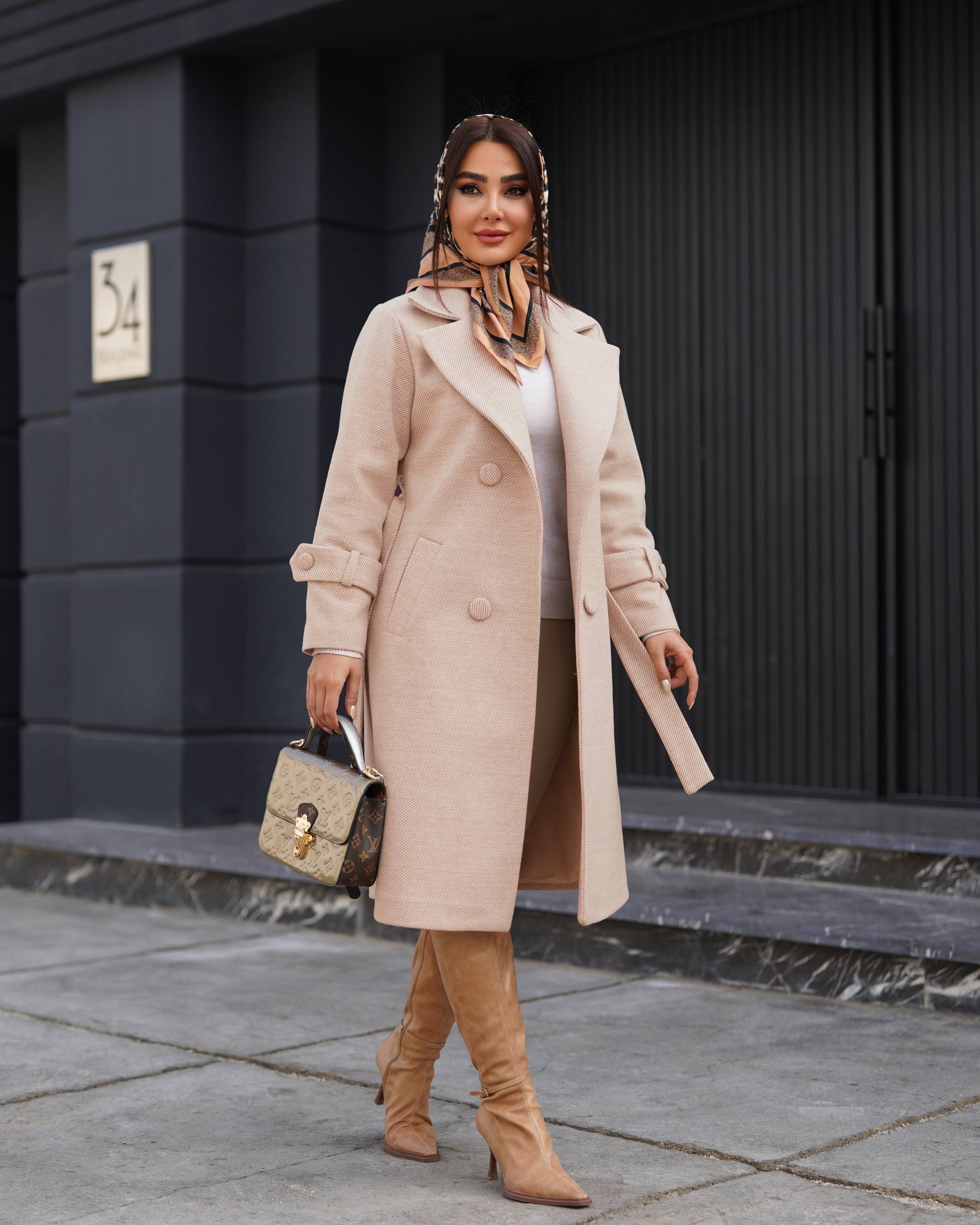 ترنج کت (پالتو) زنانه آستر‌دار کد 1256