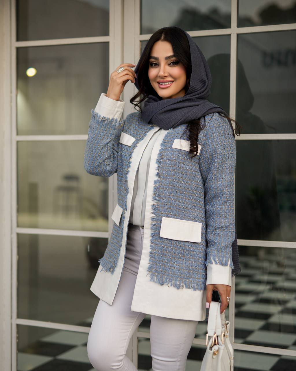 مانتو زنانه آستر دار دیوید کد 6036