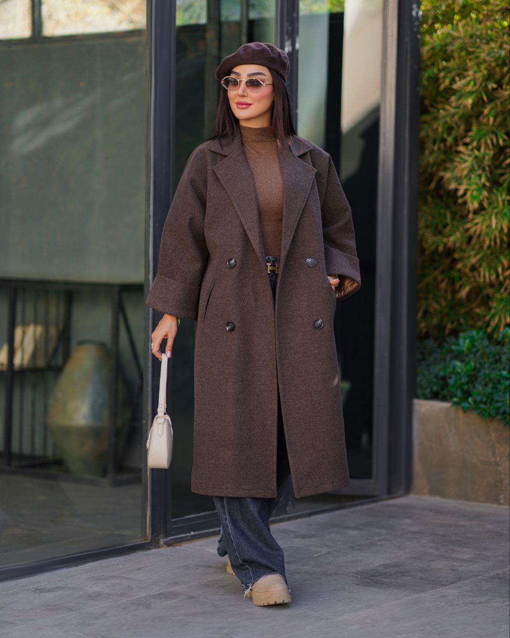 پالتو زنانه فوتر یقه انگلیسی کد 868