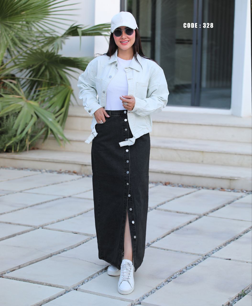 دامن جین زنانه وارداتی کد 328