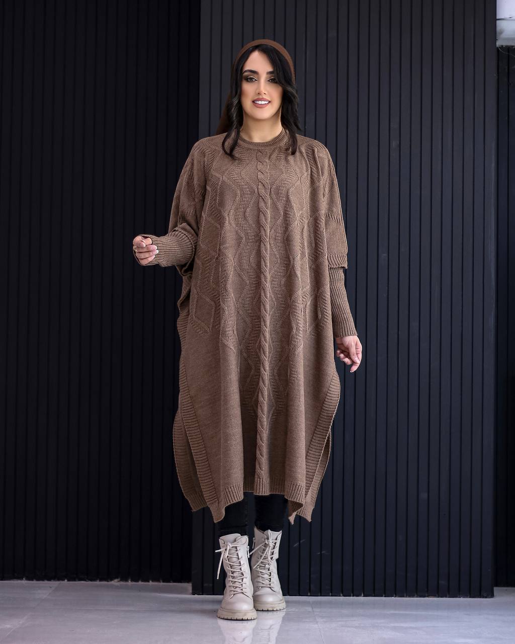 پانچو بافت زنانه مدل شراره کد 153