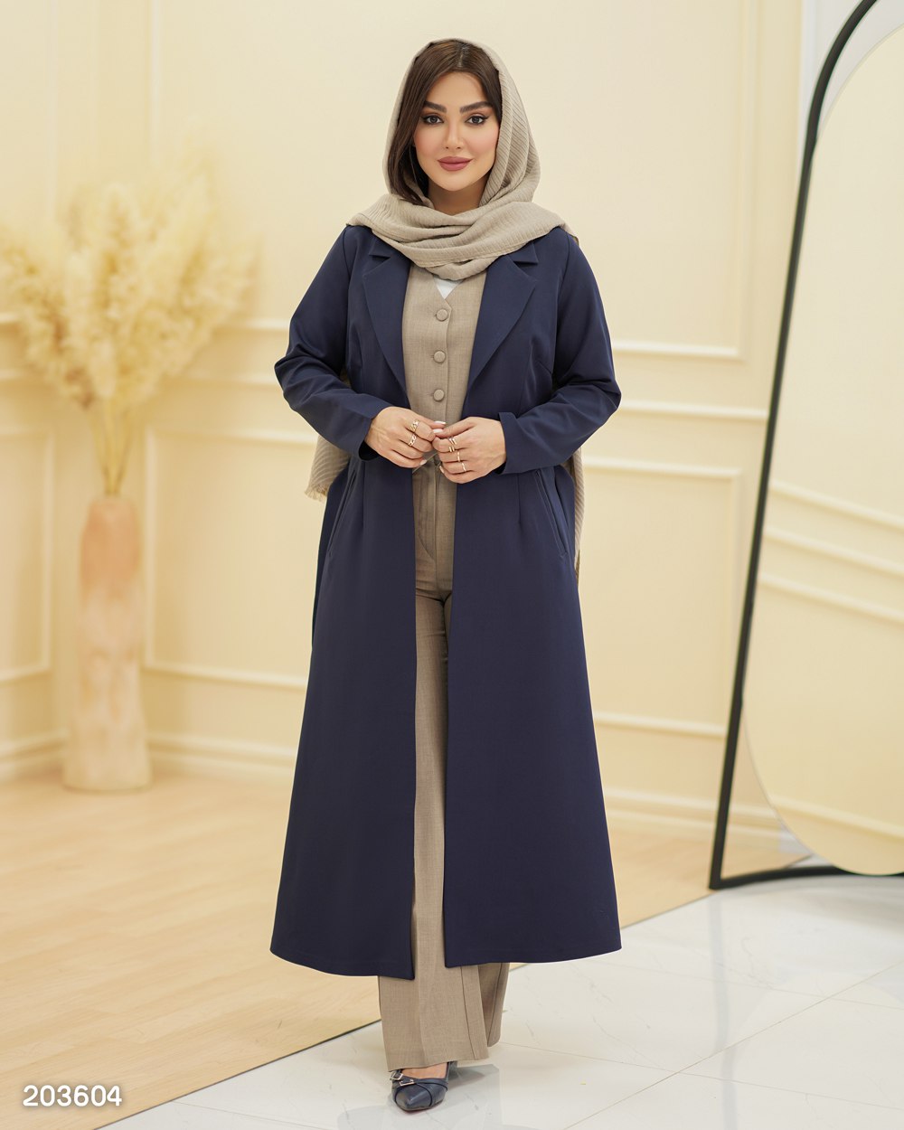 مانتو بلند زنانه مدل کتایون کد 2036