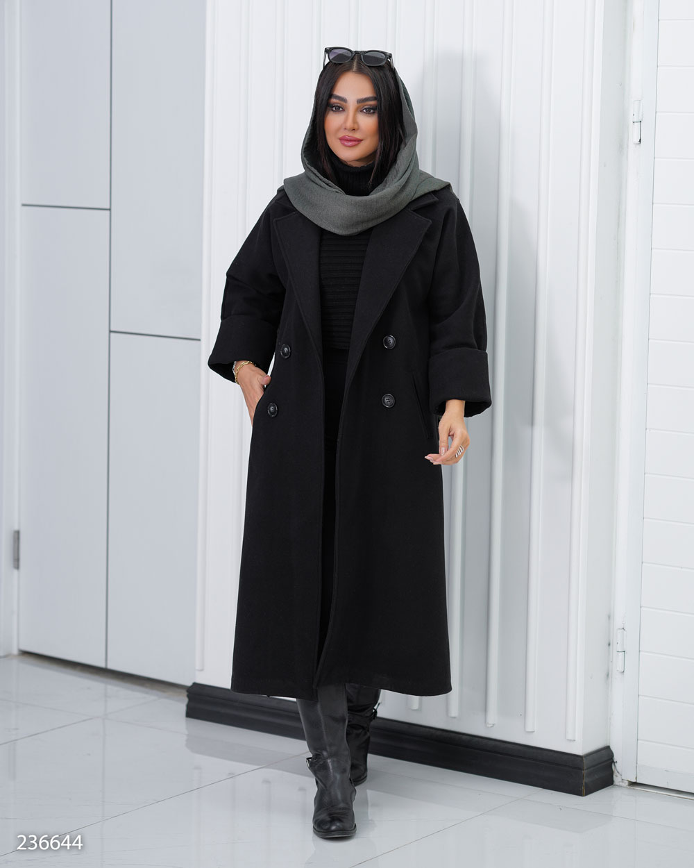پالتو بلند زنانه مدل لطیفه کد 2366