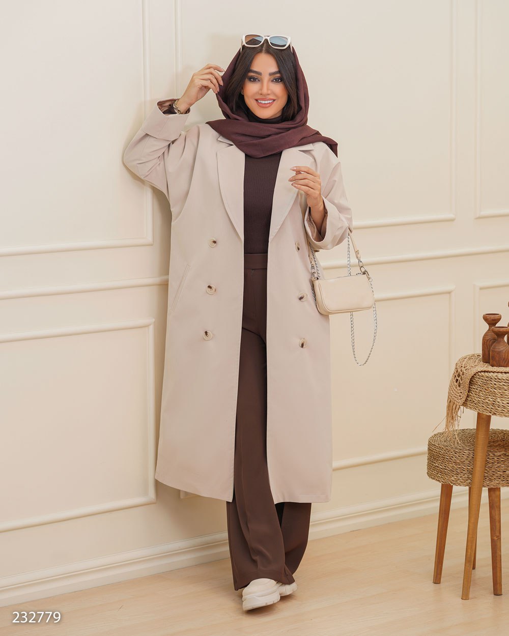 بارانی بلند زنانه مدل نوشاد کد 2327