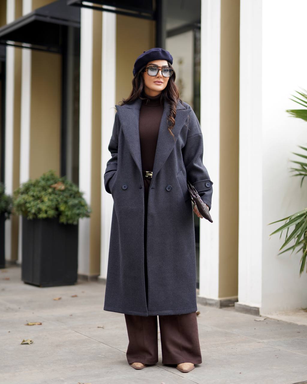 پالتو بلند زنانه مدل اوور کد 6035