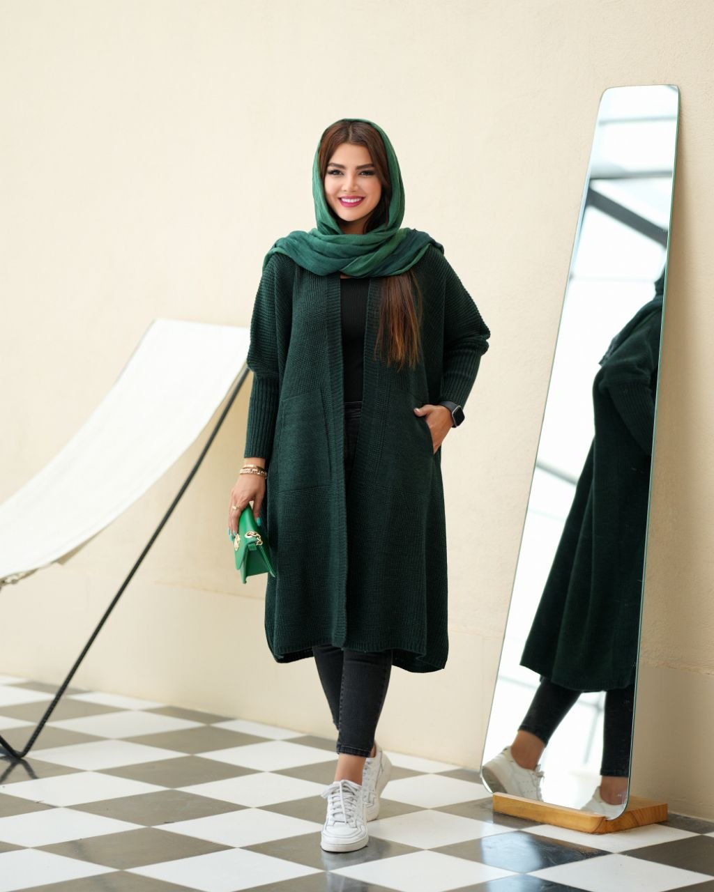 مانتو بافت بلند زنانه کد 306