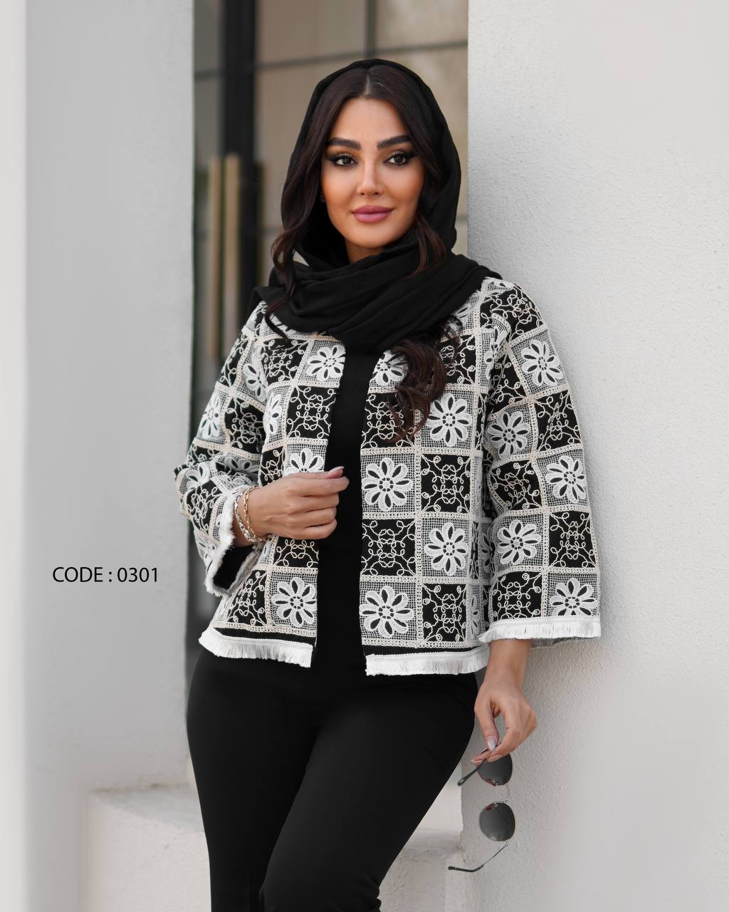 کت زنانه طرح اسلیمی کد 0301