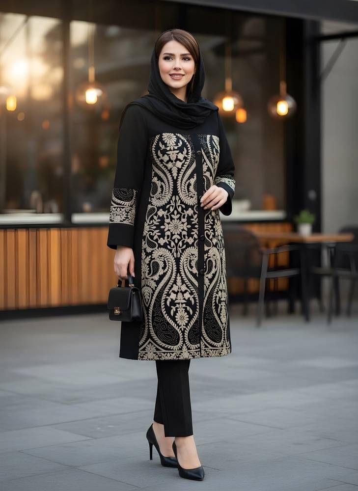 مانتو کتی بلند زنانه کد 0302
