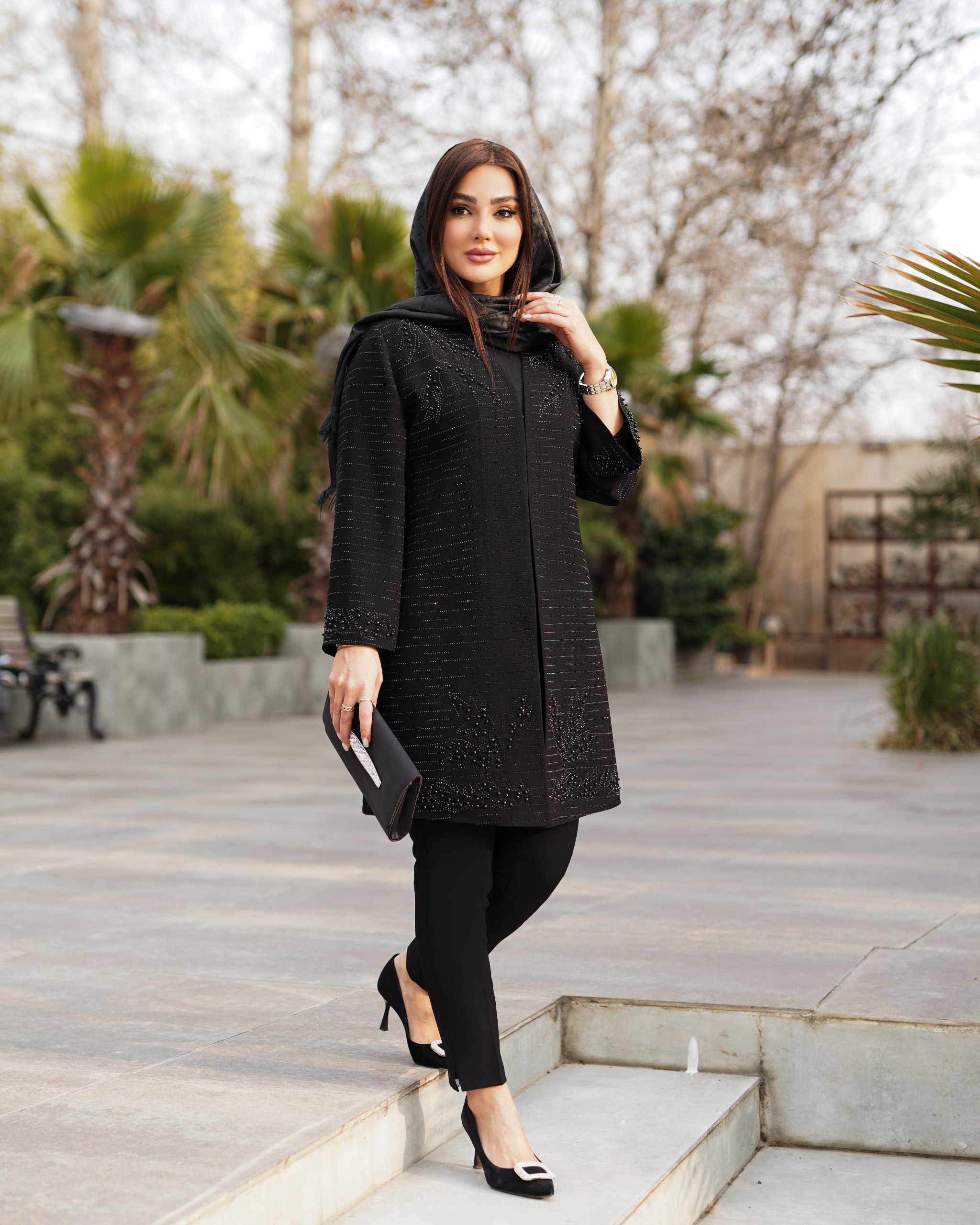 مانتو زنانه یقه هفت مدل آینور کد 743