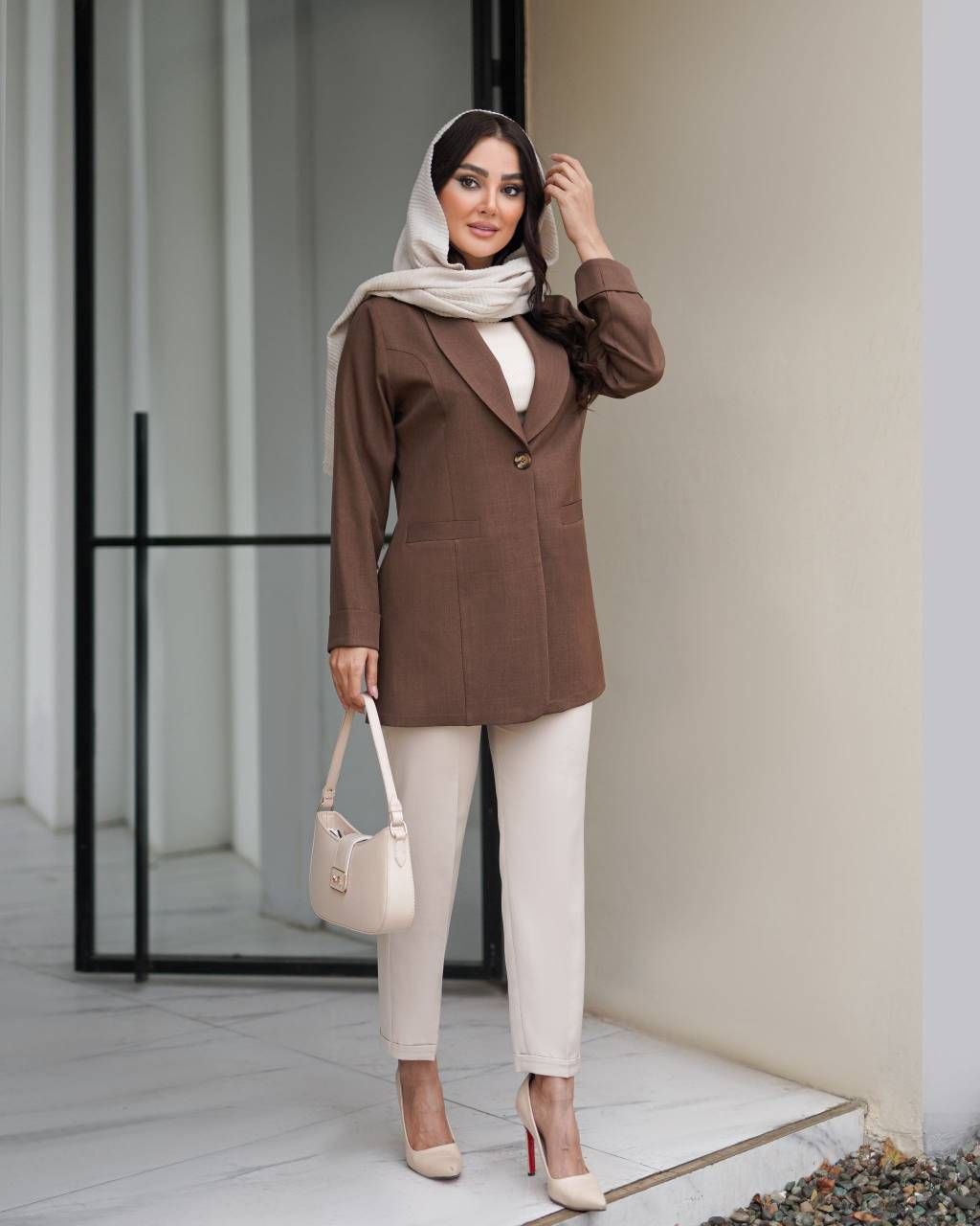 کت زنانه یقه آرشال مدل پری کد 797