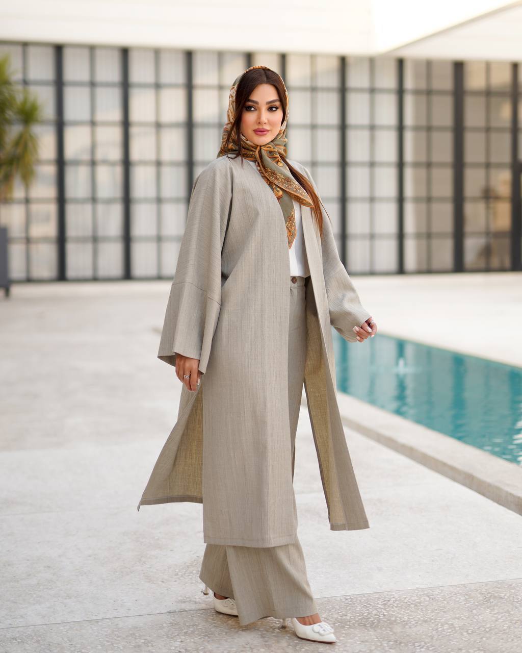 مانتو شلوار زنانه مدل ترمه کد 1422