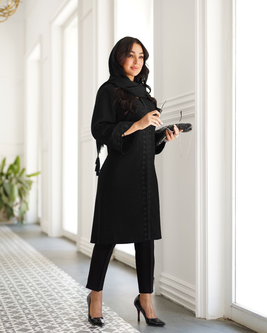 مانتو زنانه طرح لیزر کد 3167