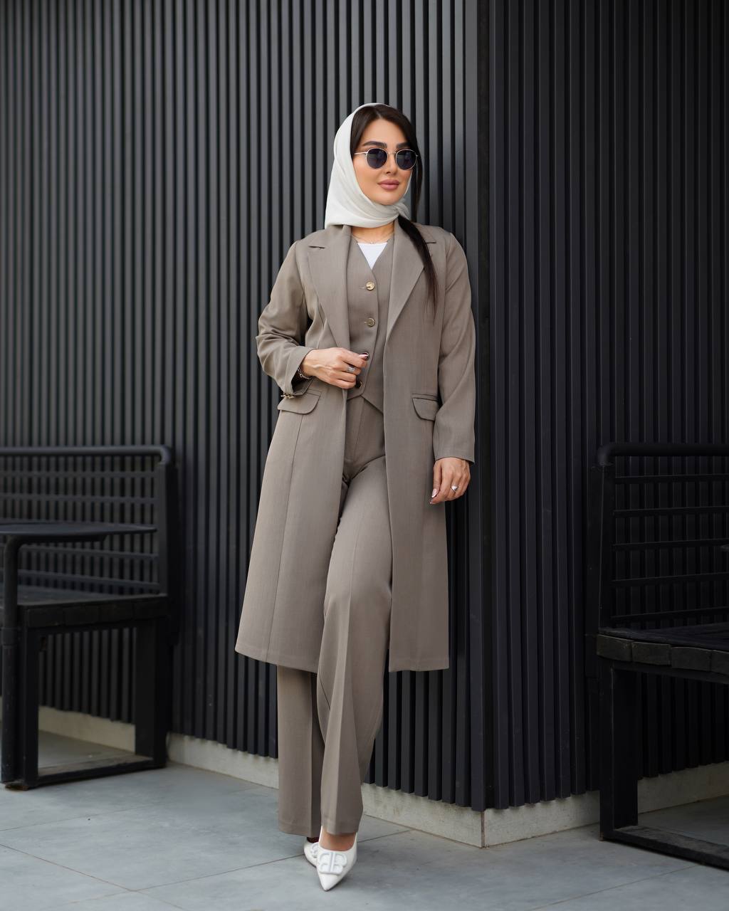 کت شلوار جلیقه زنانه کد 1266