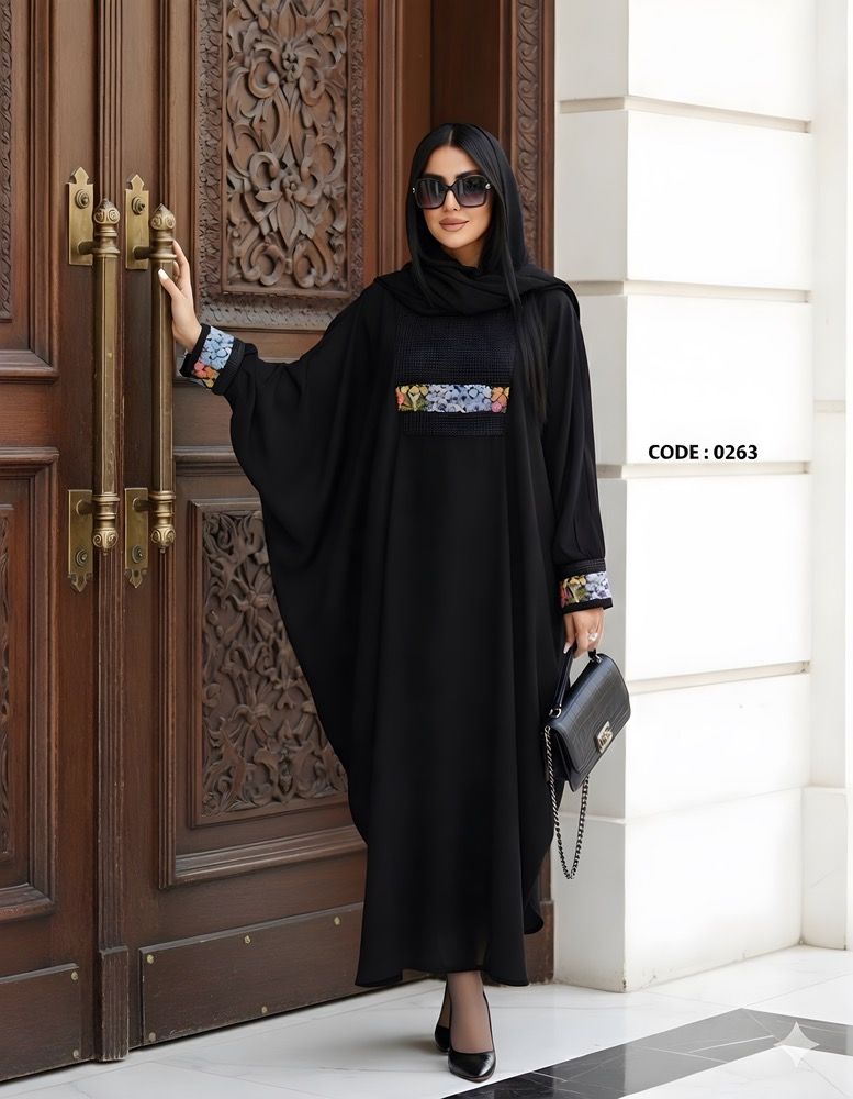 عبای مجلسی زنانه طرح هندی کد 0263