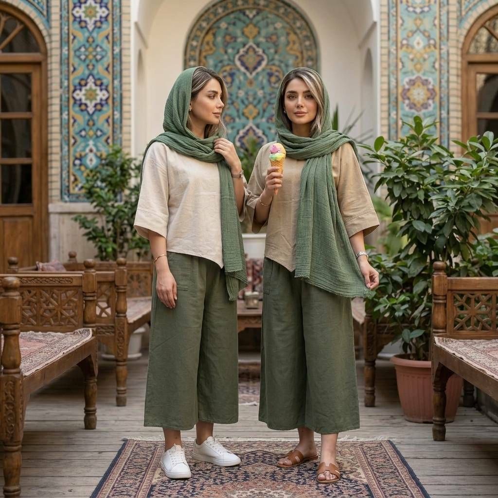 شلوار تک زنانه الیاف طبیعی کد 3198
