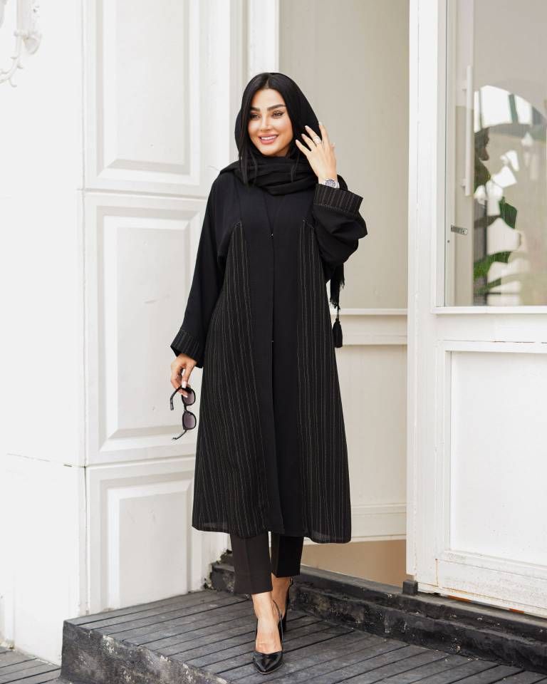 مانتو بلند زنانه مدل رز کد 3207