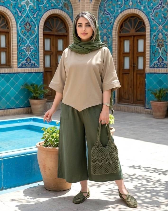 شلوار زنانه الیاف طبیعی کد 3241