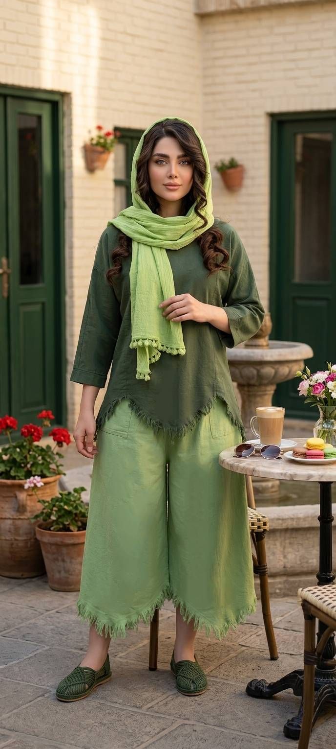 دو تکه زنانه رویه شلوار کد 3242