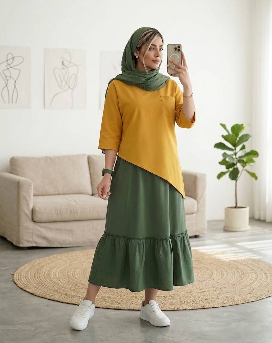 دو تکه زنانه شومیز دامن کد 3246