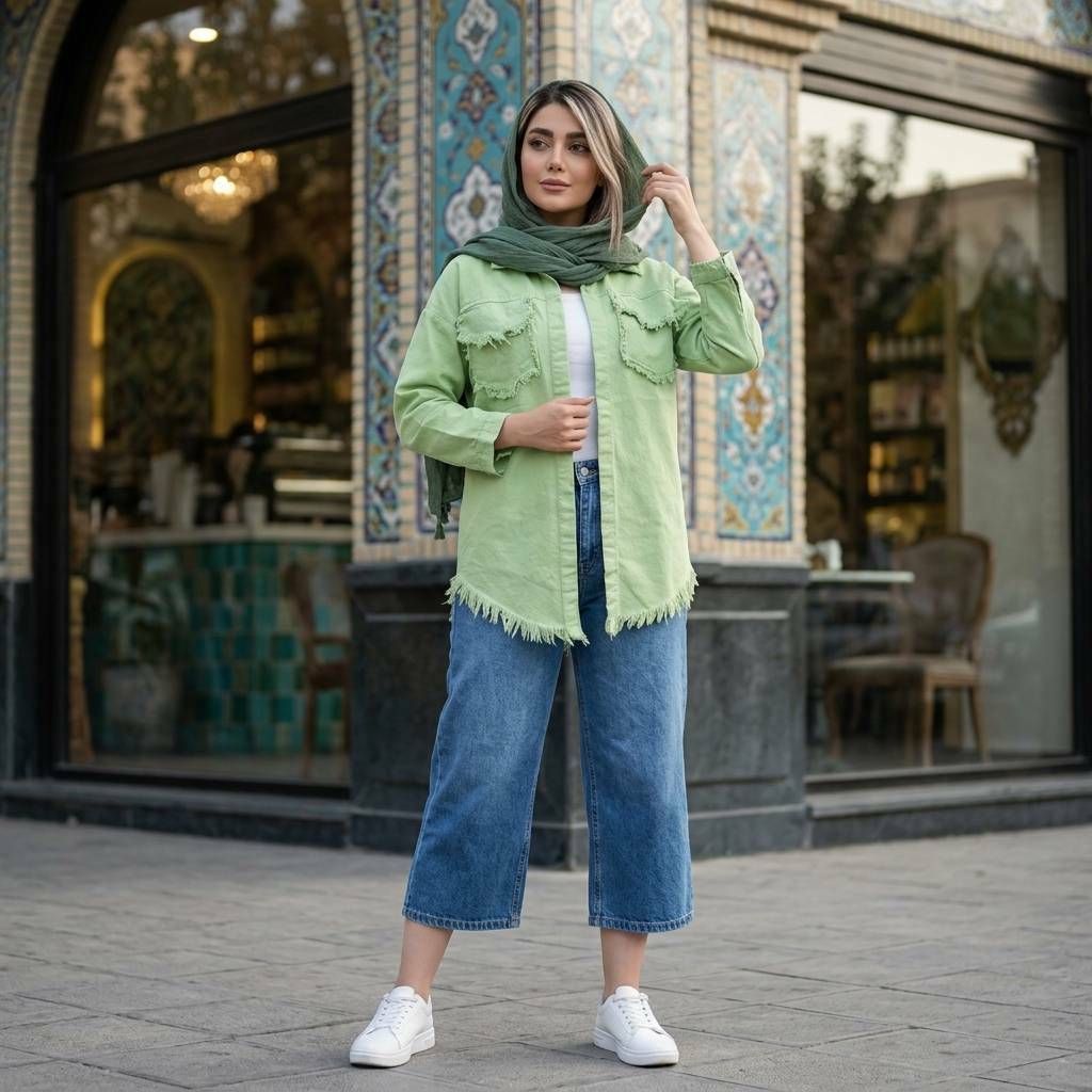 مانتو زنانه الیاف طبیعی کد 3250