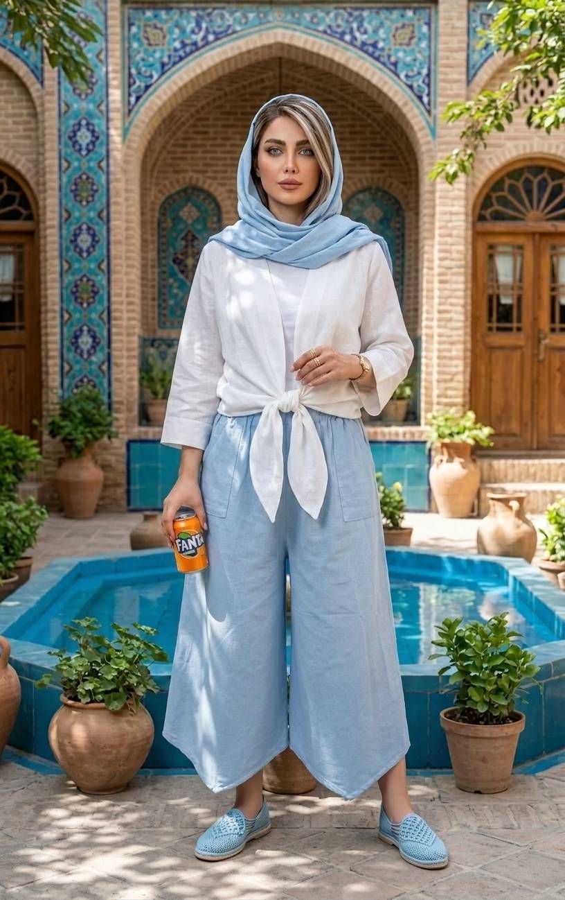 شلوار تک زنانه الیاف طبیعی کد 3247