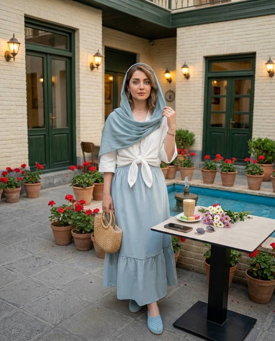 دامن تک زنانه الیاف طبیعی کد 3257