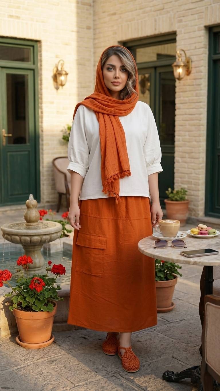 شومیز تک زنانه الیاف طبیعی کد 3257