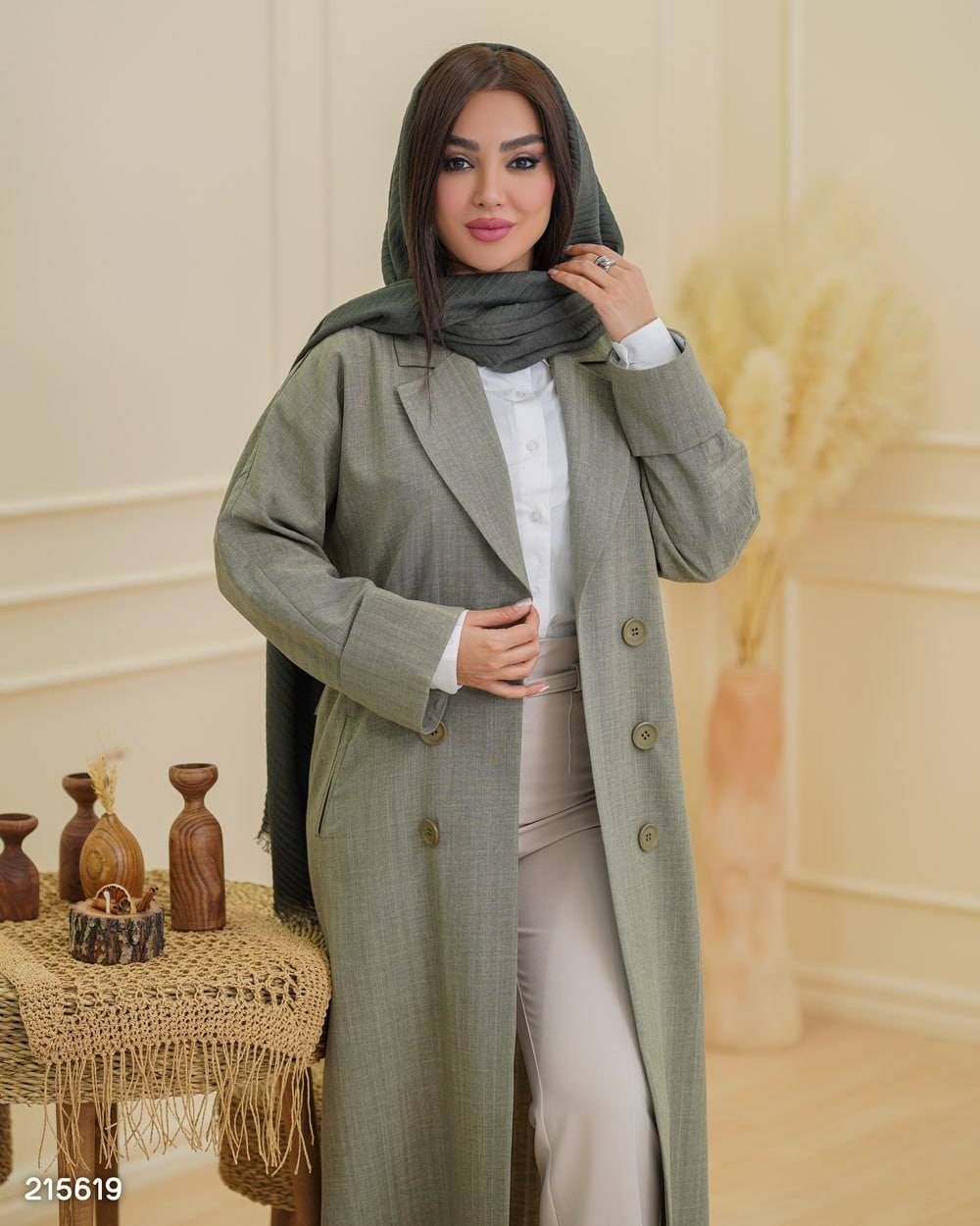 مانتو زنانه شانتون مدل گلبانو کد 2156