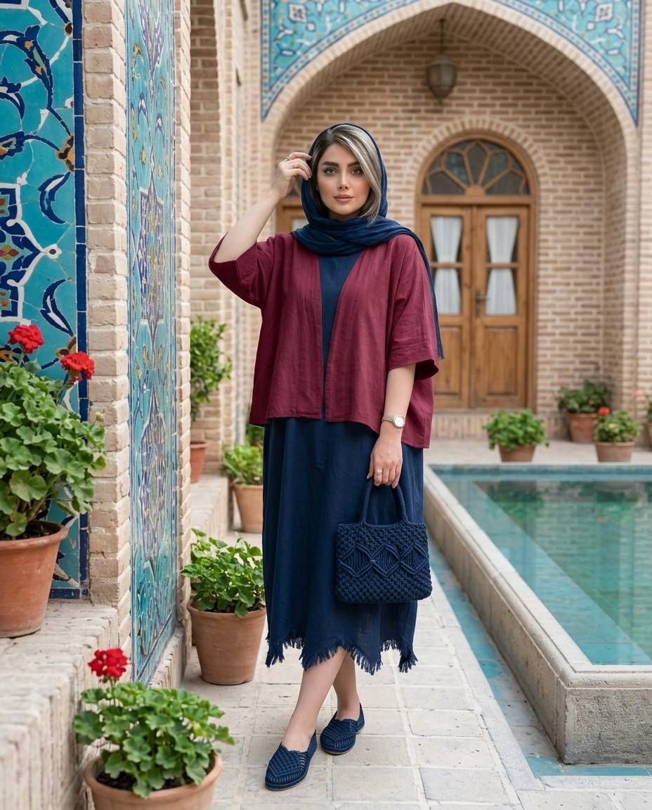 سه تکه زنانه رویه سارافون شال کد 3258