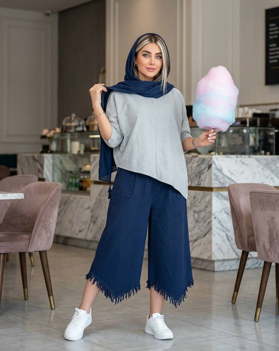 شومیز تک زنانه الیاف طبیعی کد ۳۲۷۱
