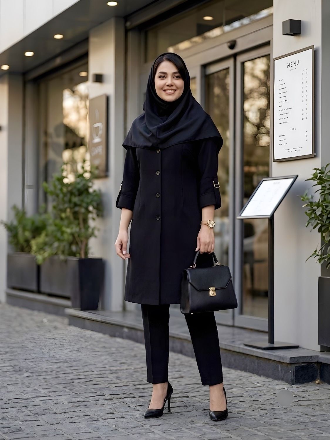 مانتو زنانه اداری شانتون کد 0457