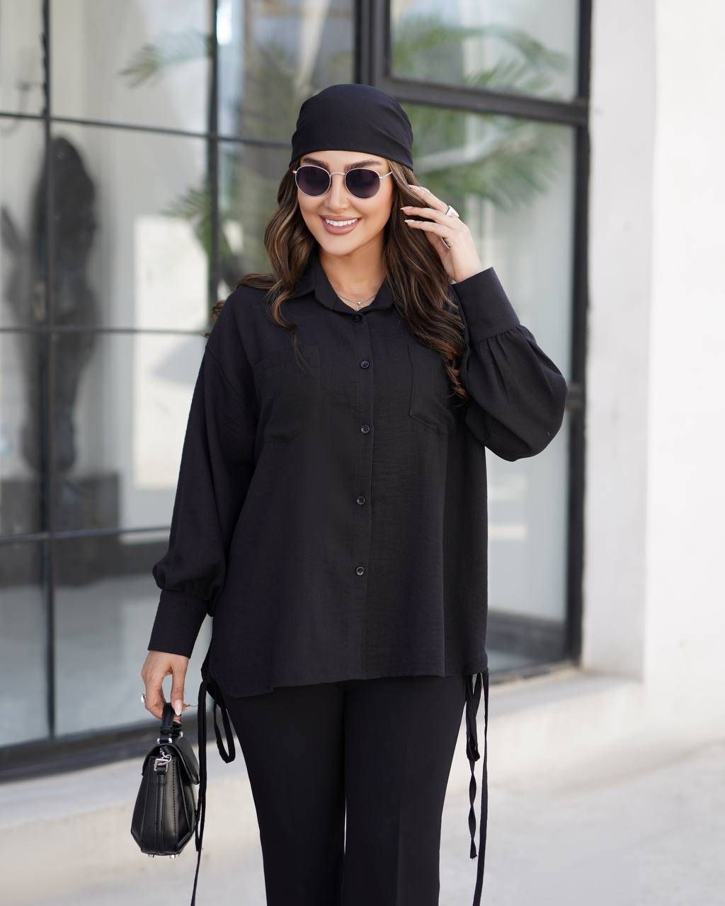 شومیز زنانه دو جیب لنین زارا کد 3264